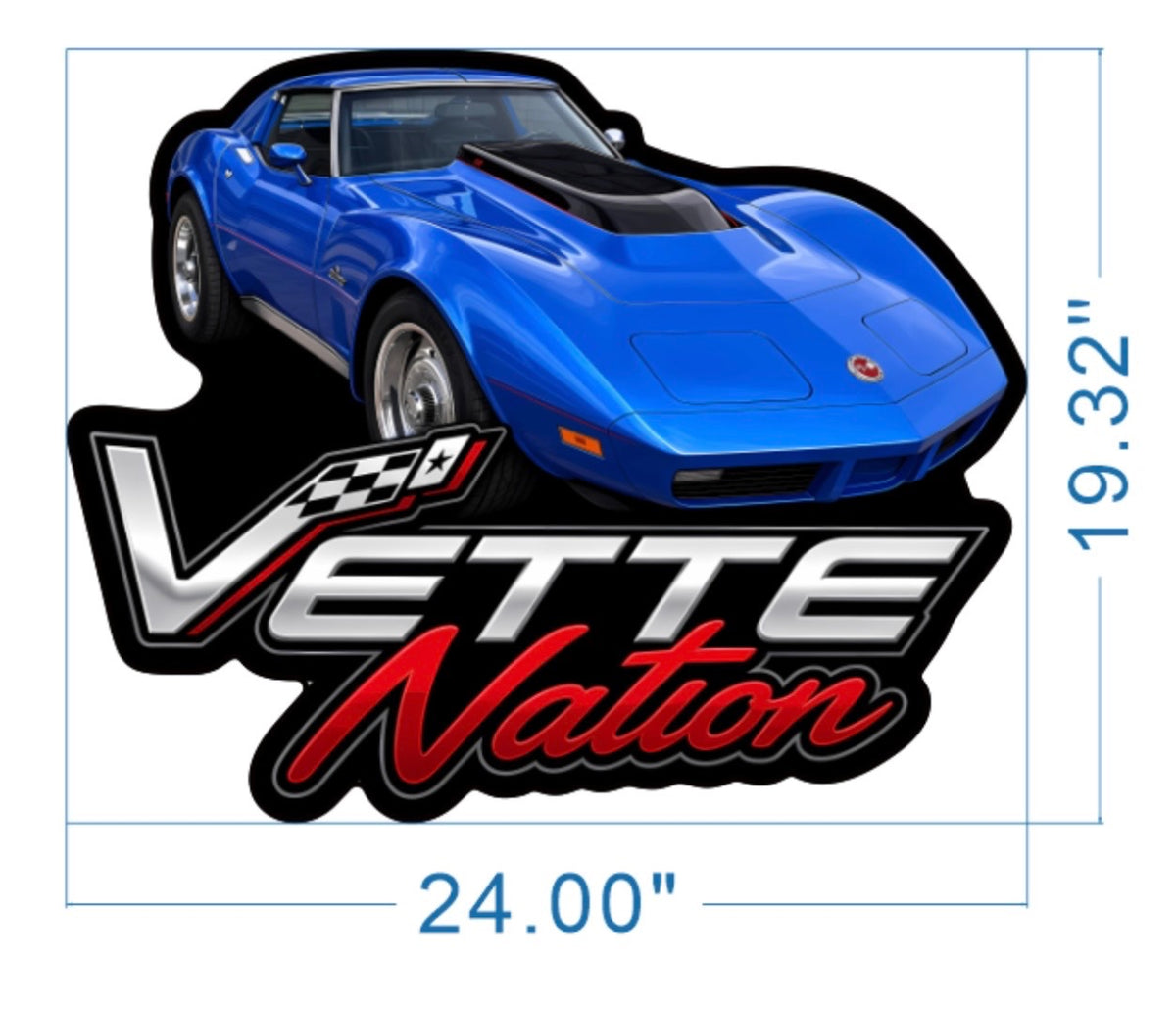 Light Up Neon Wall Sign - '74 Stingray